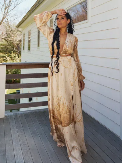Diarrablu Amal Dress In Dorada Gold
