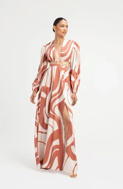 Diarrablu Amal Dress In Luze Rust