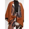 Diarrablu Amy Reversible Poncho In Chiado Rust