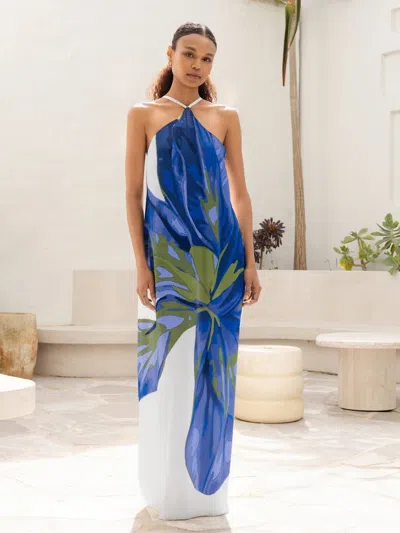 Diarrablu Aria Fsc® Certified Viscose Dress In Sira Blu