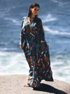 Diarrablu Boubou Kimono In Bwalo Teal