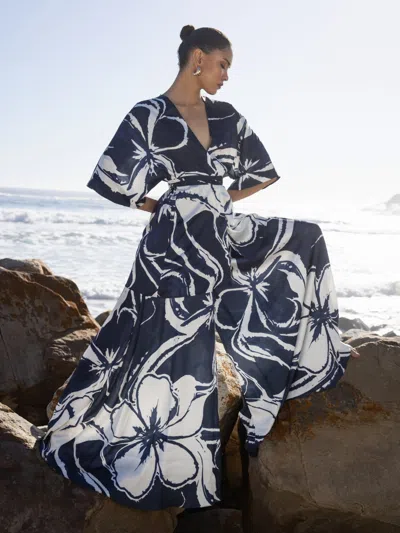 Diarrablu Cabana Kimono In Sora Navy