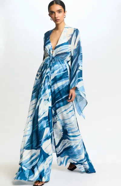 Diarrablu Chiffon Duster Loa In Loa Blu