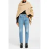 Diarrablu Convertible Cream Wrap Cape In Nude