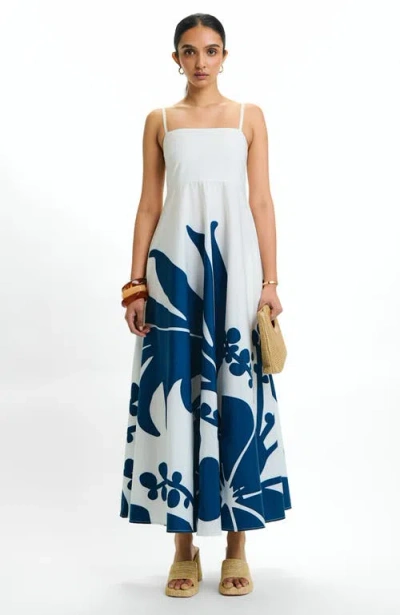 Diarrablu Cotton Poplin Oria Midi Dress Ula In White