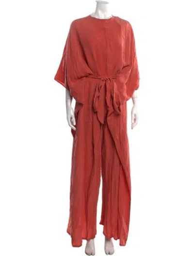Pre-owned Diarrablu Crew Neck Jumpsuit In Orange