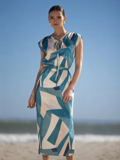 Diarrablu Fany Dress In Aira Blu