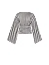 Diarrablu Fatu Stripe Wrap Blouse In Lines Black