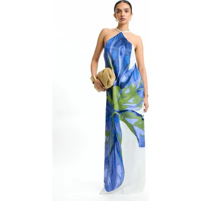 Diarrablu Fsc® Viscose Aria Dress Sira In Blue