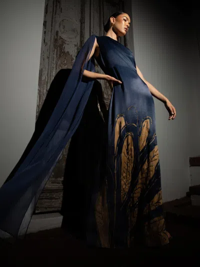 Diarrablu Handbeaded Ameera Dress In Blue