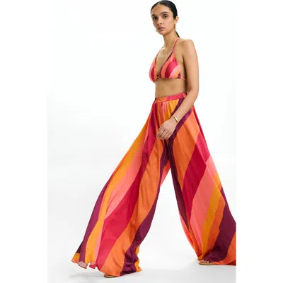 Diarrablu Jant Palazzo Pants Sano Rose In Red