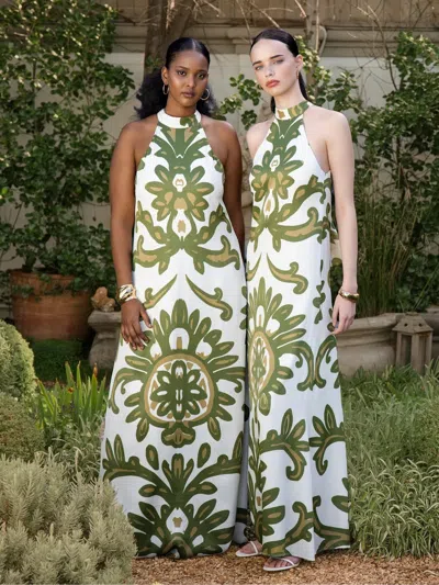 Diarrablu Lael Fsc® Certified Viscose Dress In Elia Olive