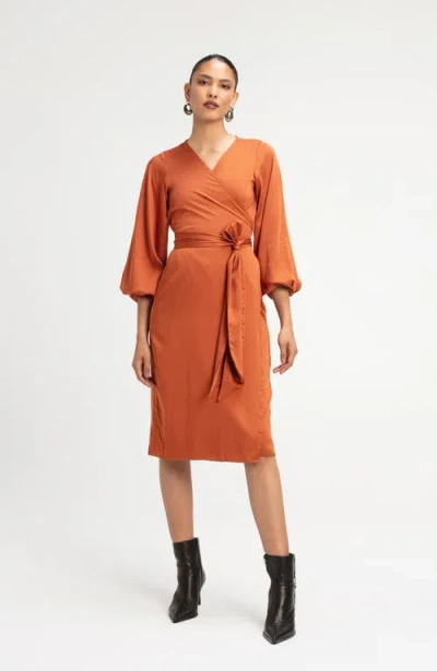 Diarrablu Lala Dress In Solid Rust