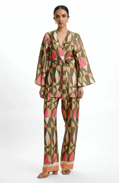 Diarrablu Leer Palazzo Pants In Multi