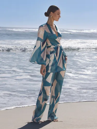 Diarrablu Leer Pants In Aira Blu
