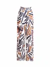 Diarrablu Leer Print Palazzo Pants In Zena White