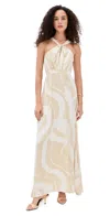 Diarrablu Lyra Dress Luze Ivory In Multi