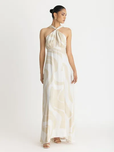 Diarrablu Lyra Fsc® Certified Viscose Dress In Luze Ivory