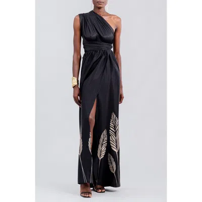 Diarrablu Mailys Convertible Maxi Dress In Black
