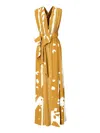 Diarrablu Mailys Suto Print Convertible Dress In Suto Gold