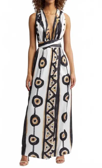 Diarrablu Mailys Halter Neck Wrap Dress In Multi