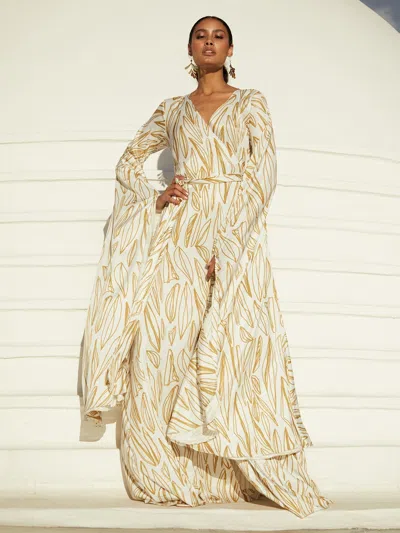 Diarrablu Maya Dress In Fiore Gold