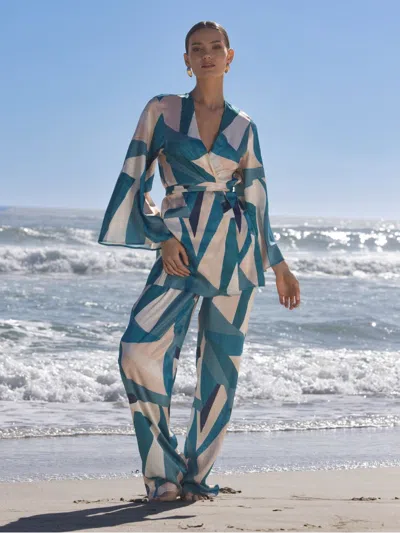 Diarrablu Mini Kimono In Aira Blu
