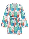Diarrablu Mini Kimono In Ari Blu