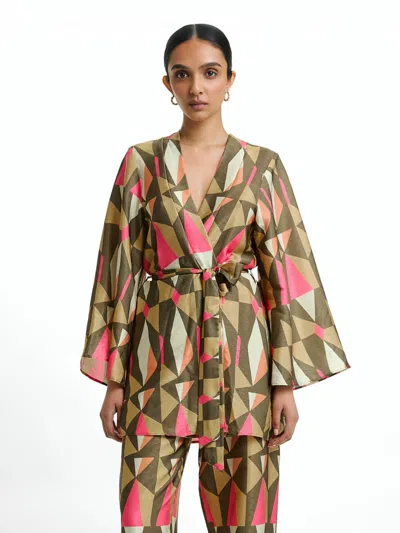 Diarrablu Mini Kimono In Caru Olive
