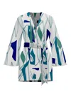 Diarrablu Mini Kimono In Costa Blu