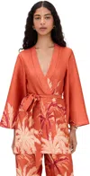 Diarrablu Mini Kimono Coverup Coco Terracota In Orange