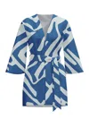 Diarrablu Mini Kimono In Lava Blu