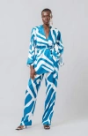 Diarrablu Mini Kimono In Lava Blu