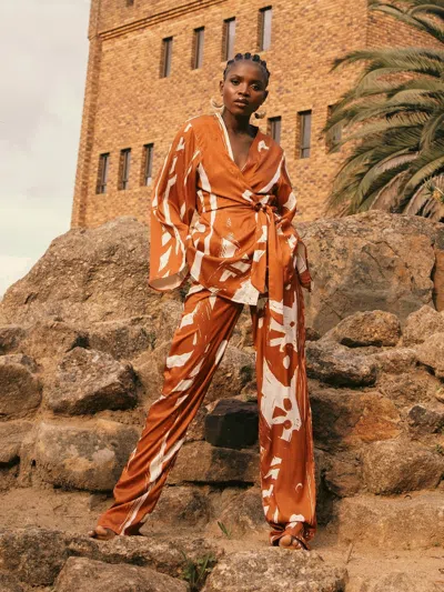 Diarrablu Mini Kimono In Suto Rust