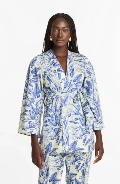 Diarrablu Mini Kimono Toile Blu In Blue