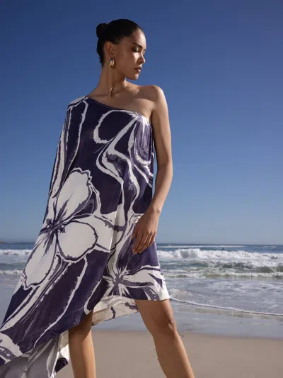 Diarrablu Mini Satu Fsc® Certified Viscose Dress In Sora Navy