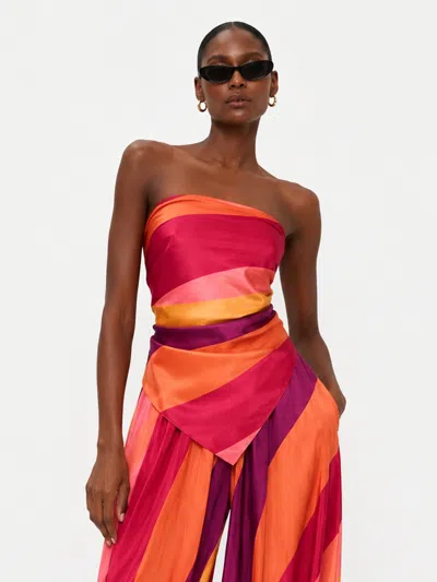Diarrablu Moussor Scarf Top In Sano Rose