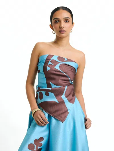 Diarrablu Moussor Scarf Top In Ula Mint