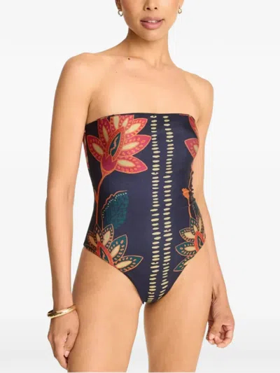 Diarrablu Nyra Strapless Swimsuit In Blue
