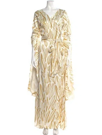 Pre-owned Diarrablu Printed Long Dress W/ Tags In Multi