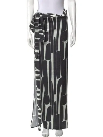 Pre-owned Diarrablu Printed Long Skirt In Green