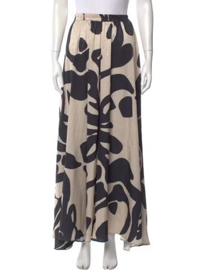Pre-owned Diarrablu Printed Wide Leg Pants In Neutral