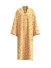 Diarrablu Rama Eyelet Long Sleeve Caftan In Binta Camel