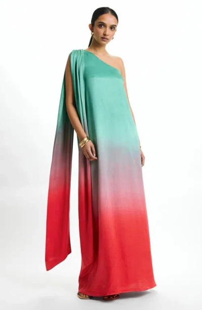 Diarrablu Raya Gown Fsc® Certified Viscose Ombra Popsicle In Multi