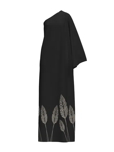 Diarrablu Satu Dress In Palms Noir