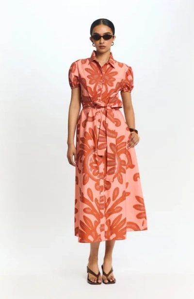 Diarrablu Selma Button Up Dress Elia In Brown