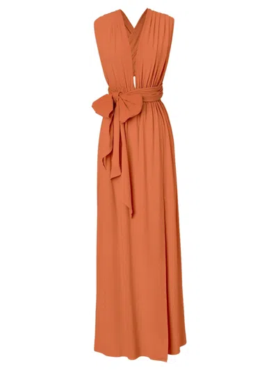 Diarrablu Sustainable Mailys Dress In Orange