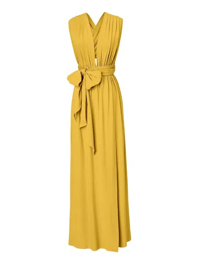 Diarrablu Sustainable Mailys Dress In Yellow