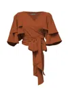 Diarrablu Sustainable Sahel Top In Solid Rust