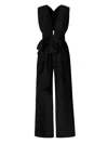 Diarrablu Umy Wrap Jumpsuit In Solid Noir